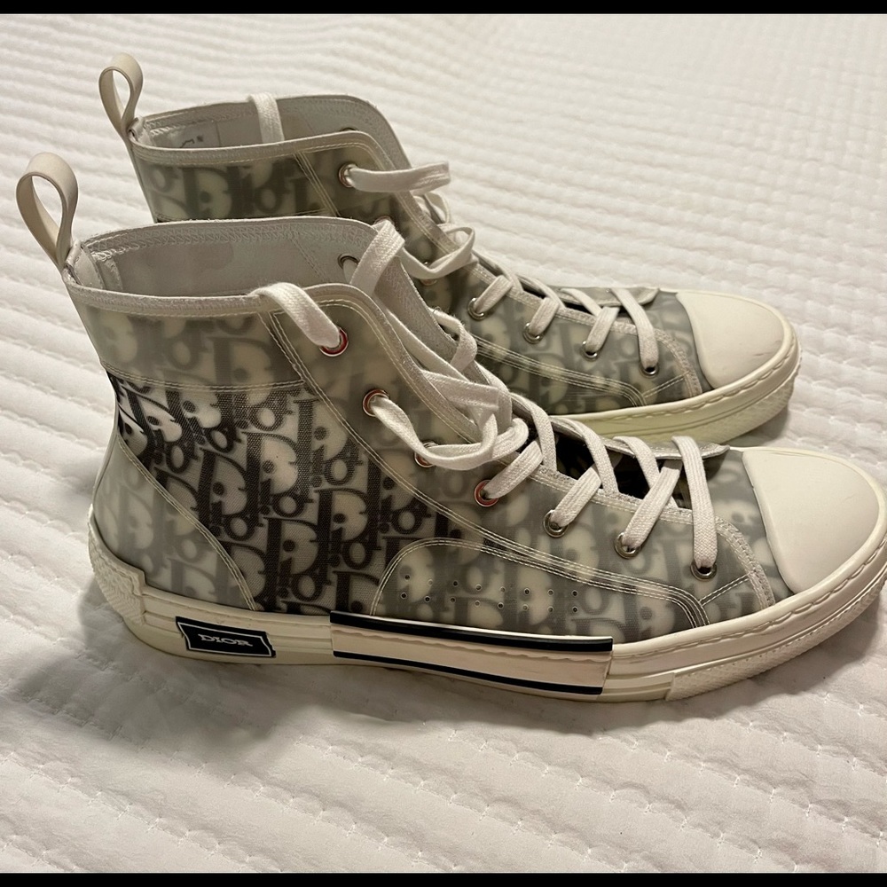 Dior Homme B23 Hightop Sneakers in Dior Oblique